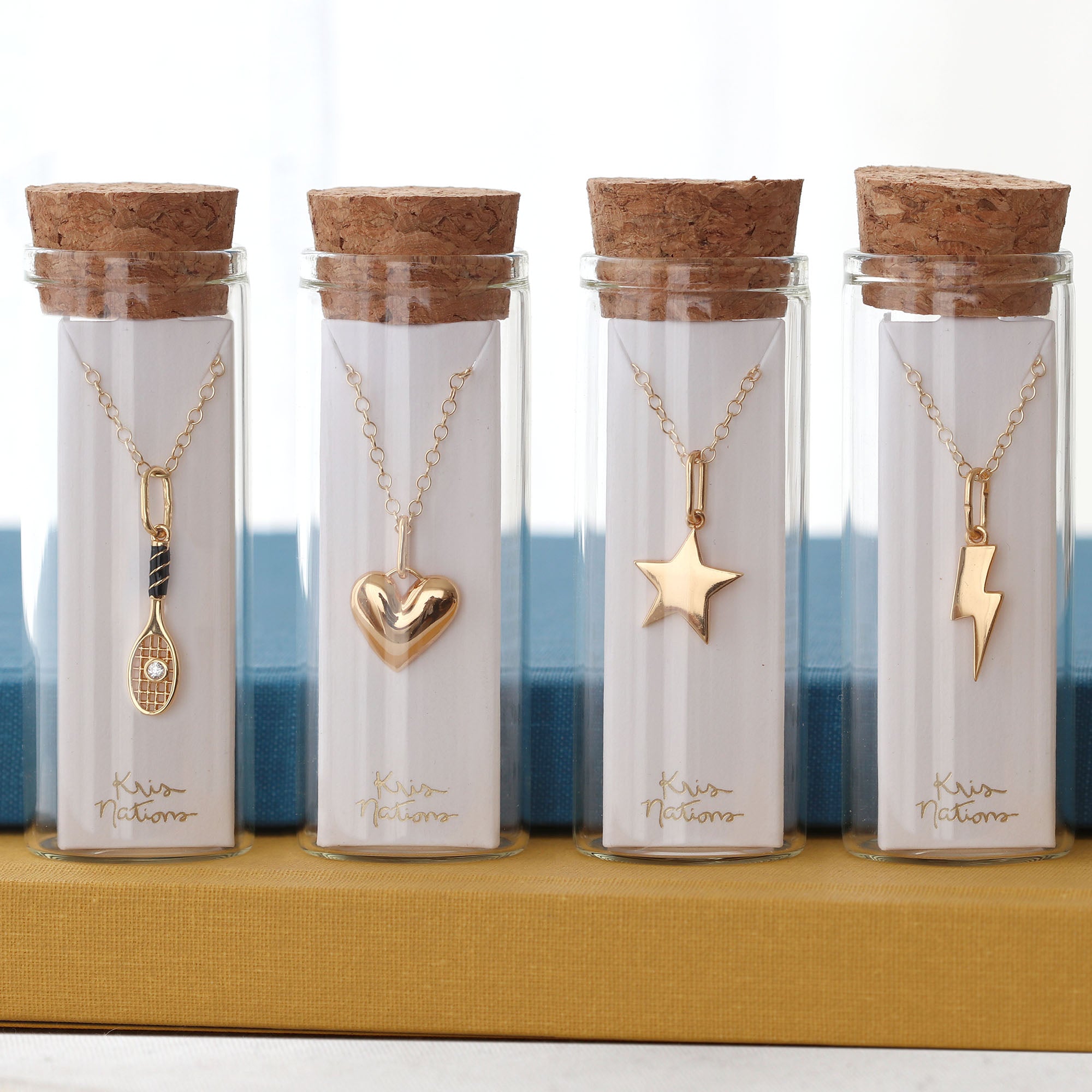 Tennis Racket Enamel Charm Necklace