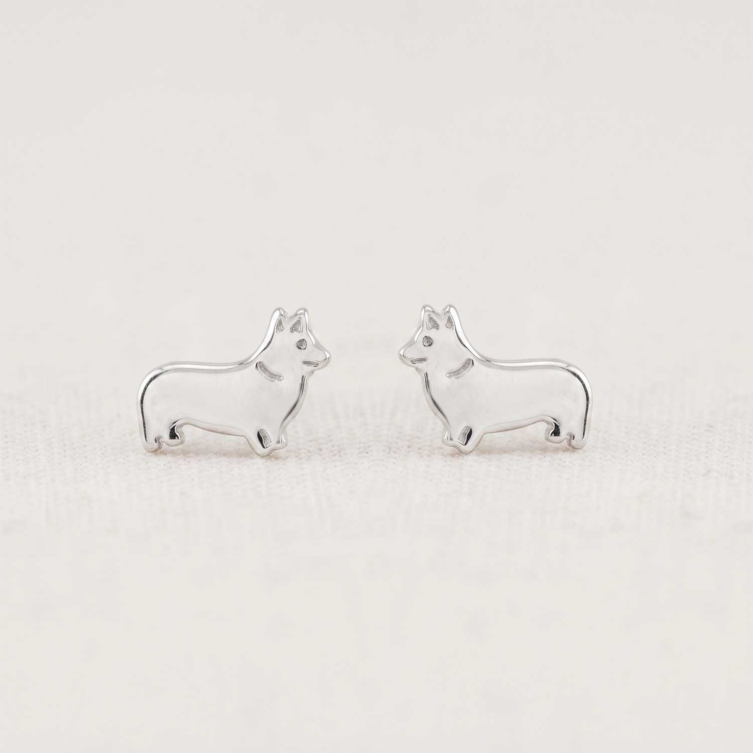 Corgi Dog Stud Earrings
