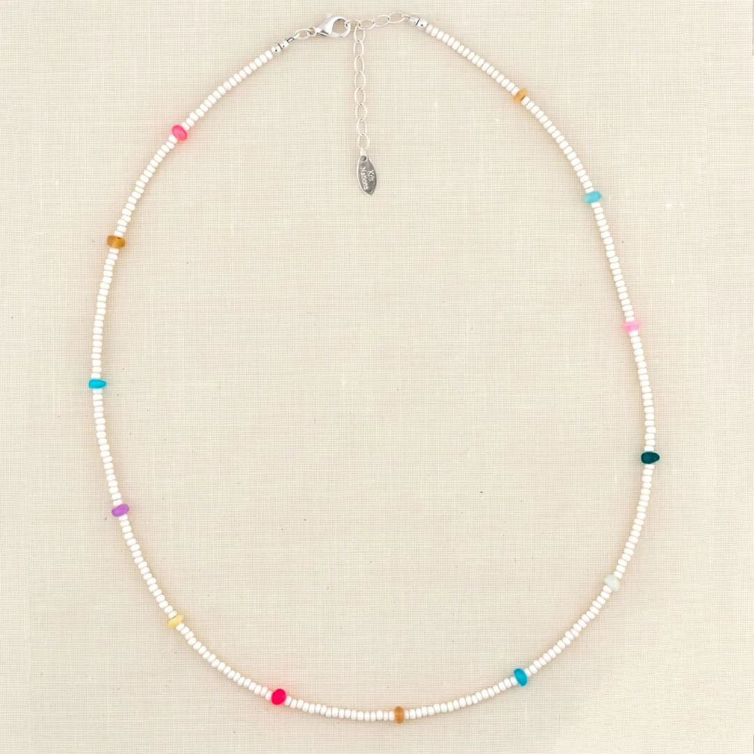 African Opal & Japanese Seed Bead Necklace
