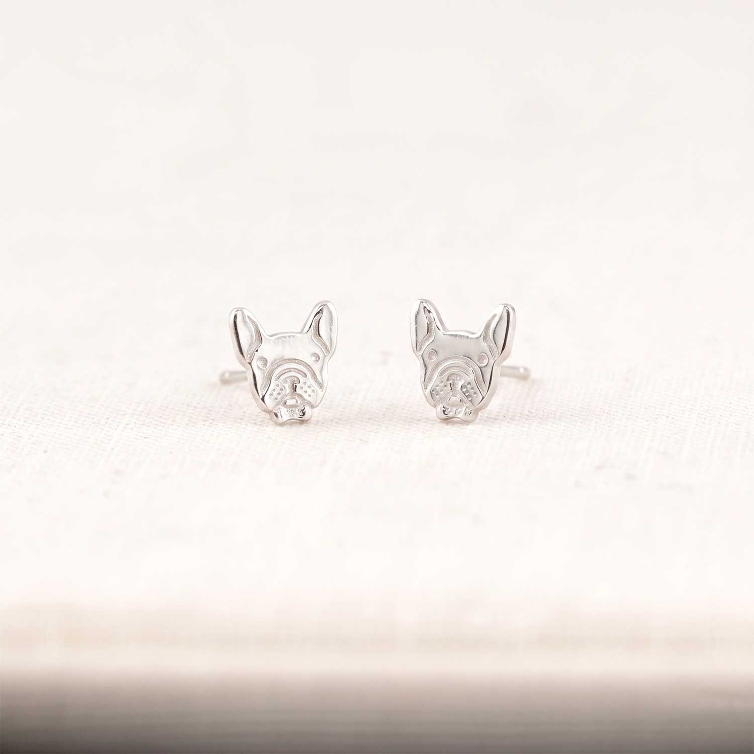 French Bull Dog Stud Earrings