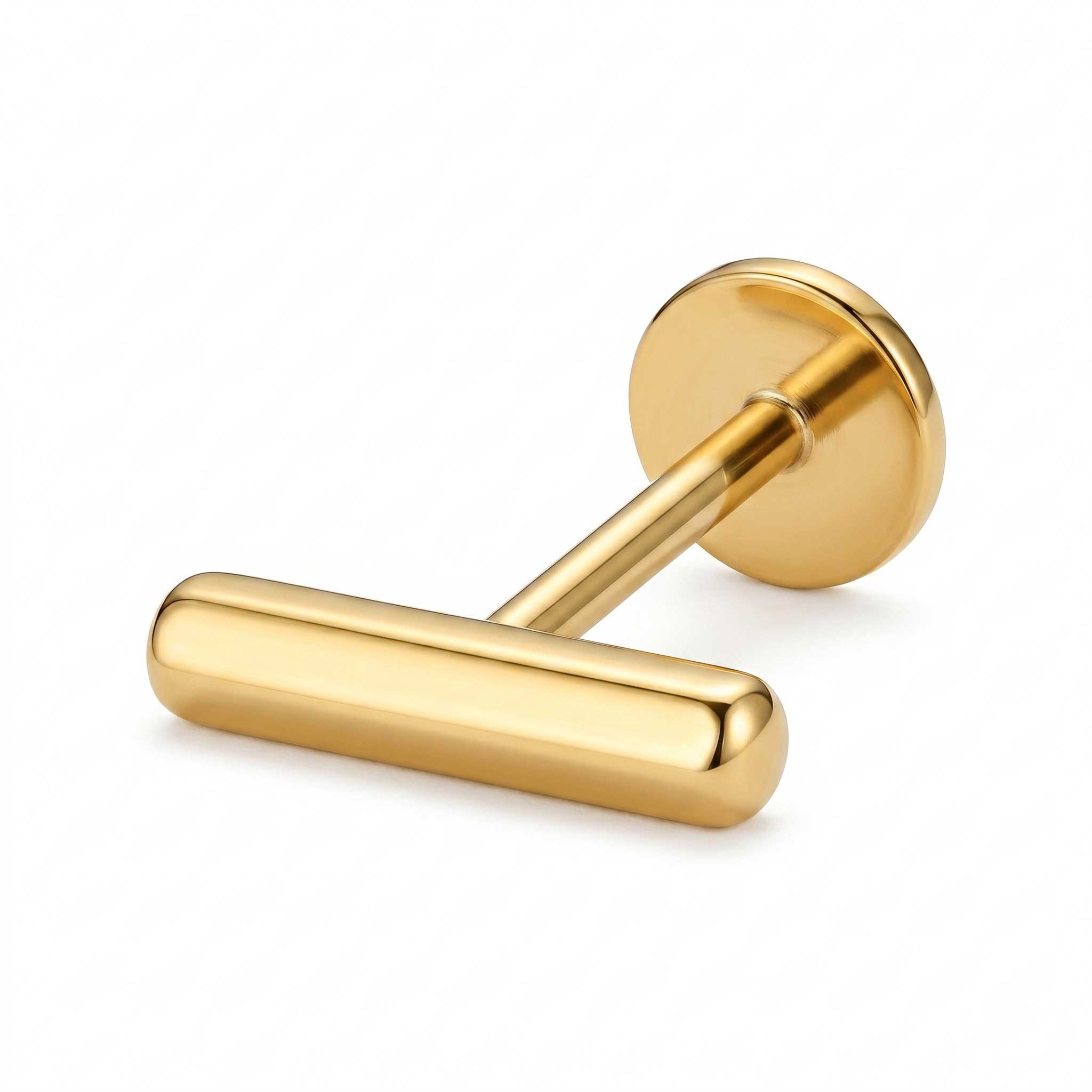 Bar Titanium Flat Back Stud Earring