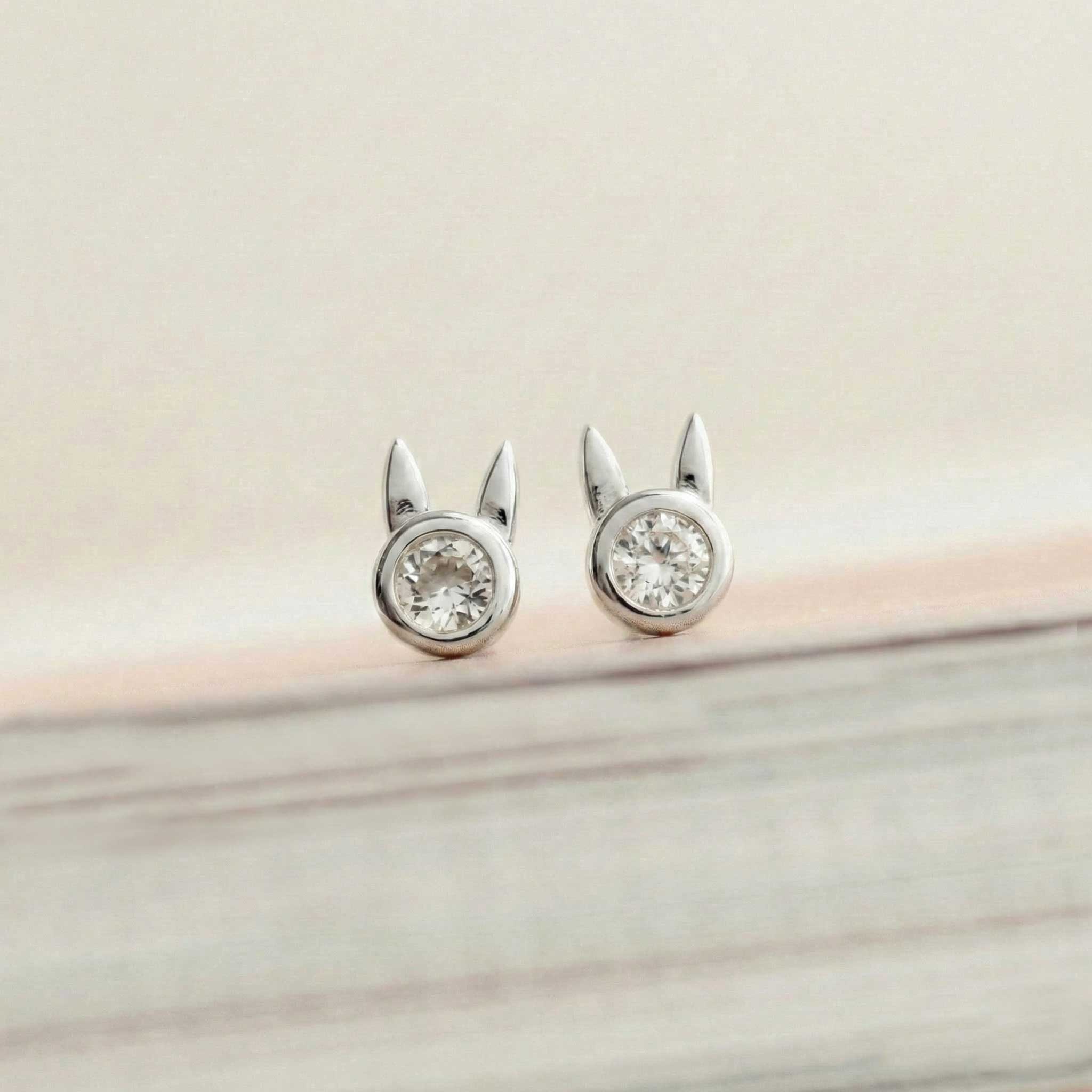 Bunny Crystal Stud Earrings