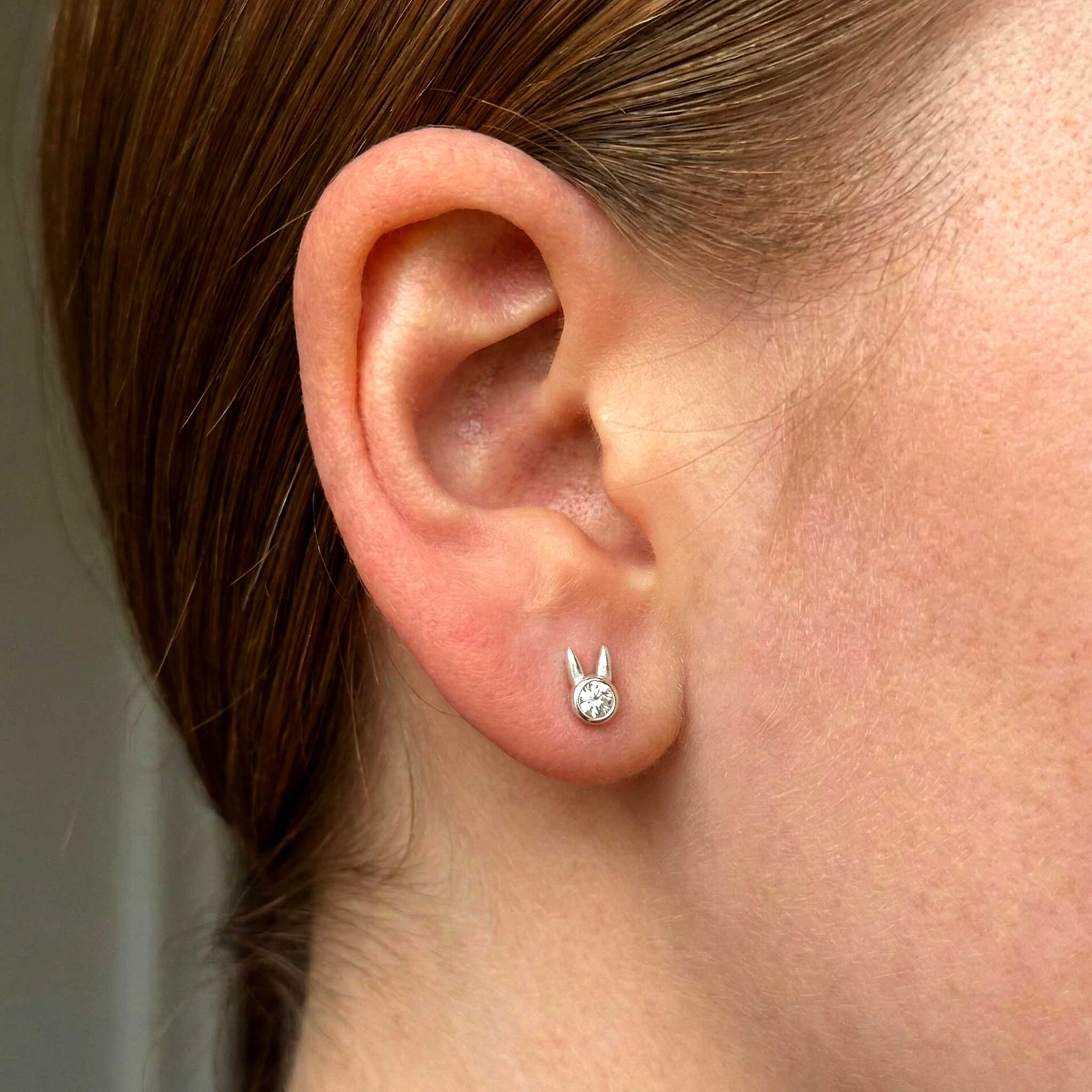 Bunny Crystal Stud Earrings