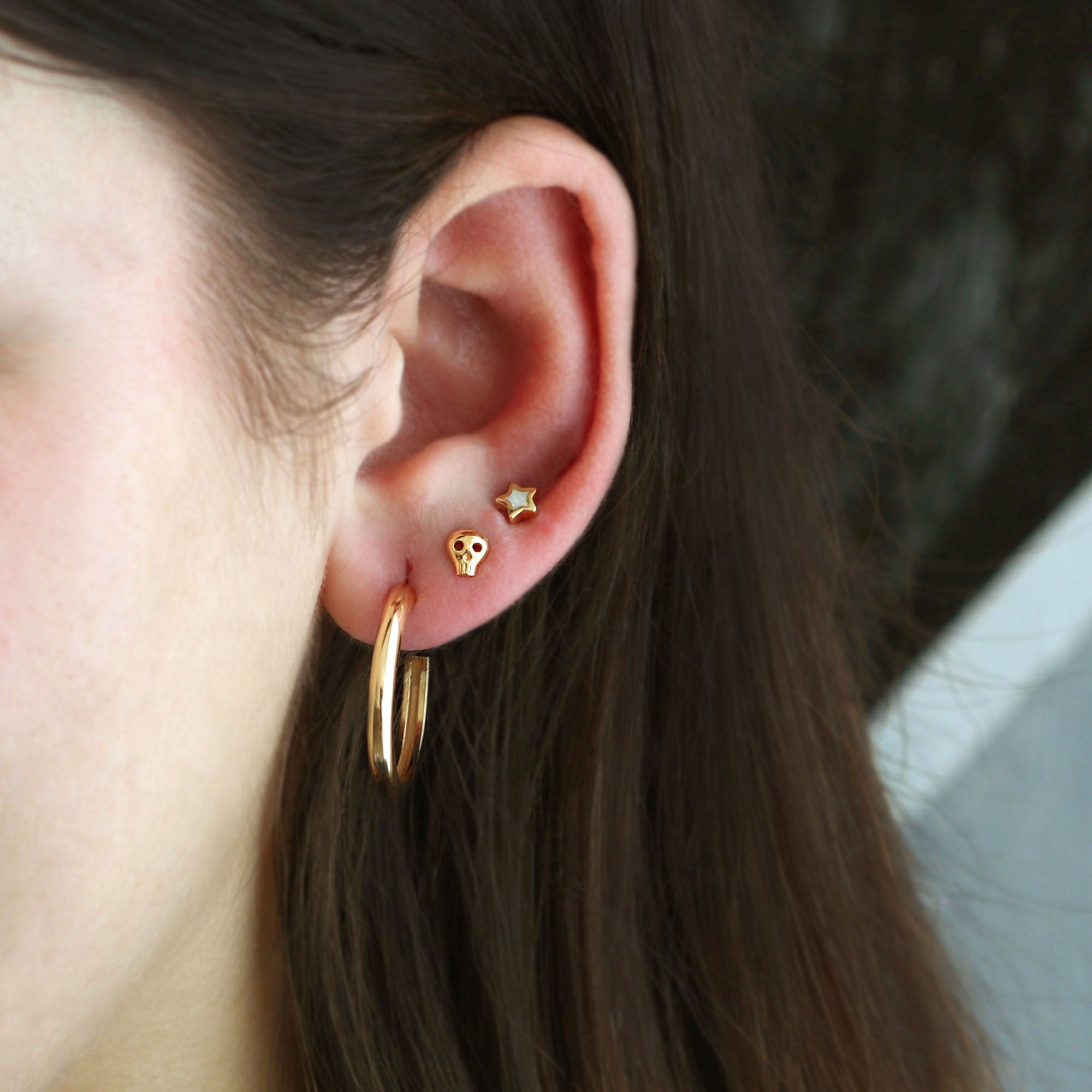 Tiny Skull Stud Earrings