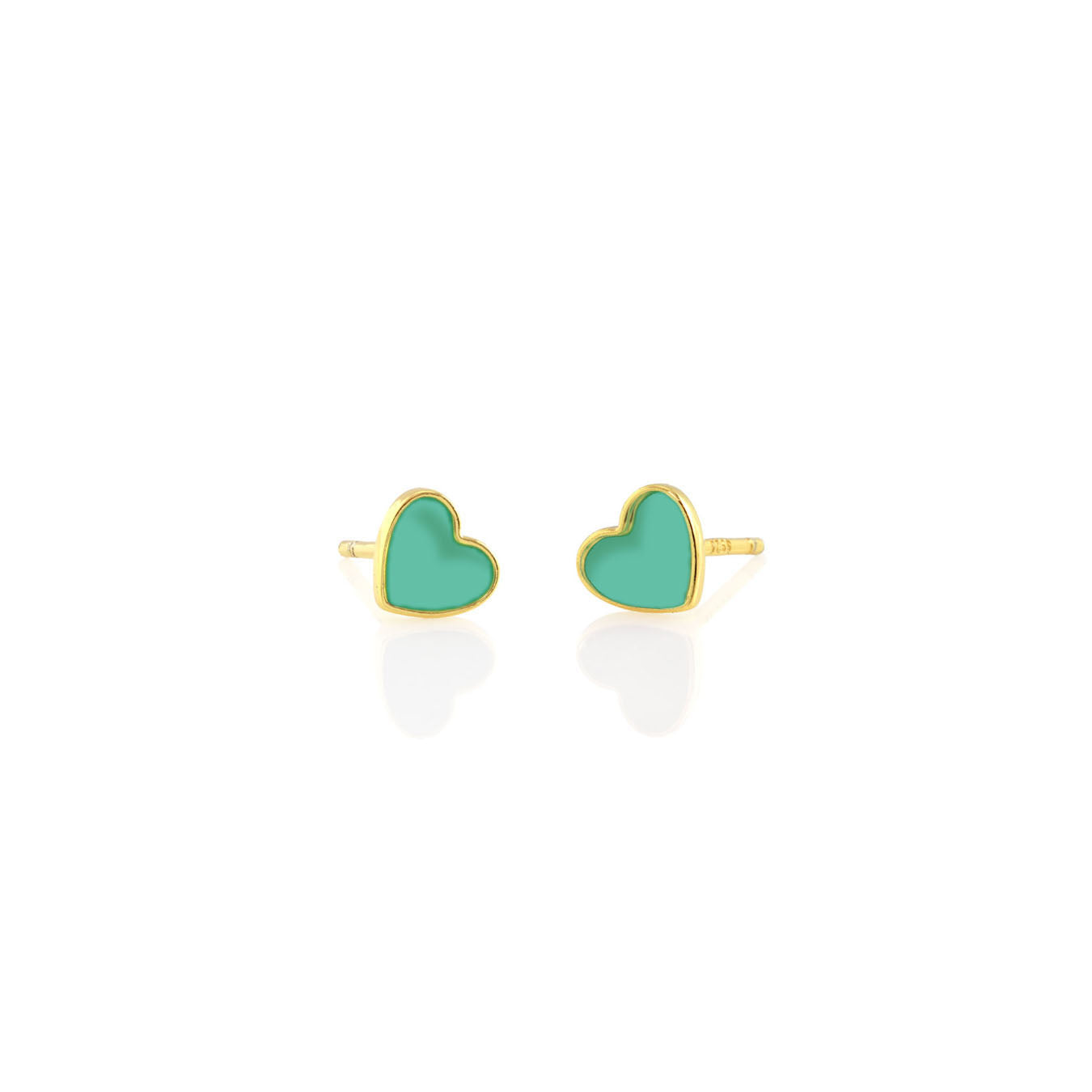 Petite Heart Enamel Stud Earrings