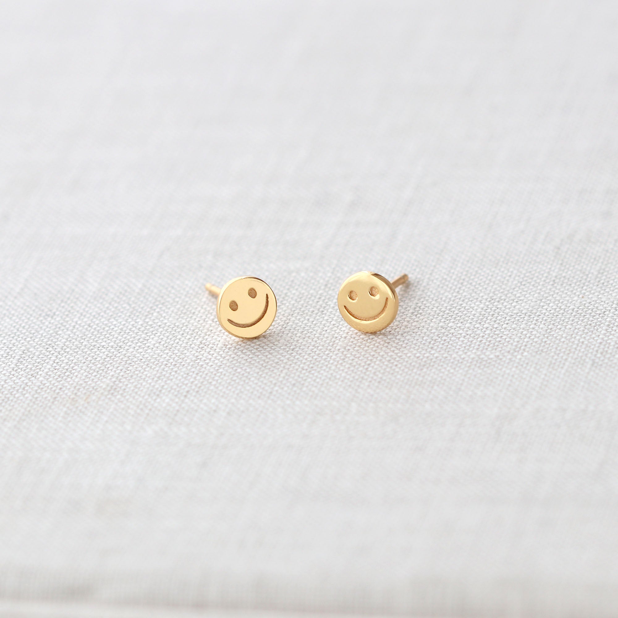 Happy Face Stud Earrings