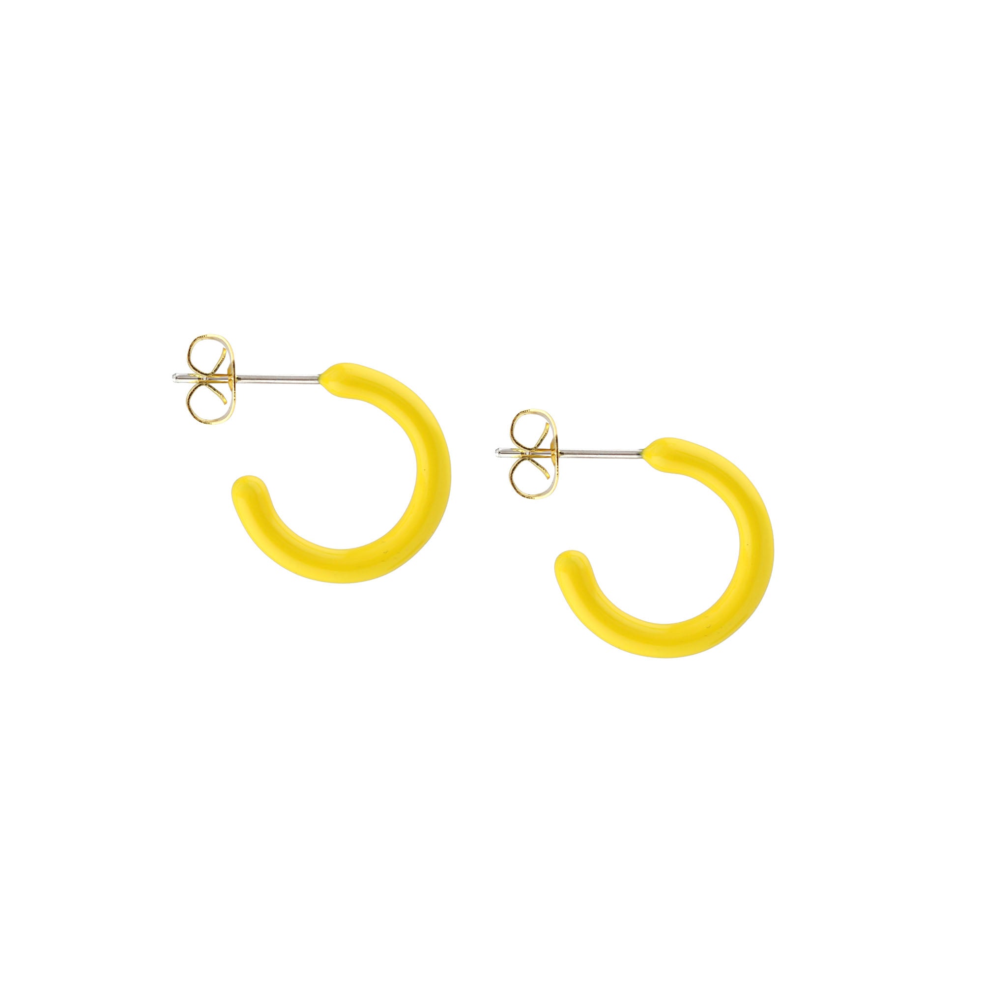 Petite Palette Enamel Post Hoop Earrings