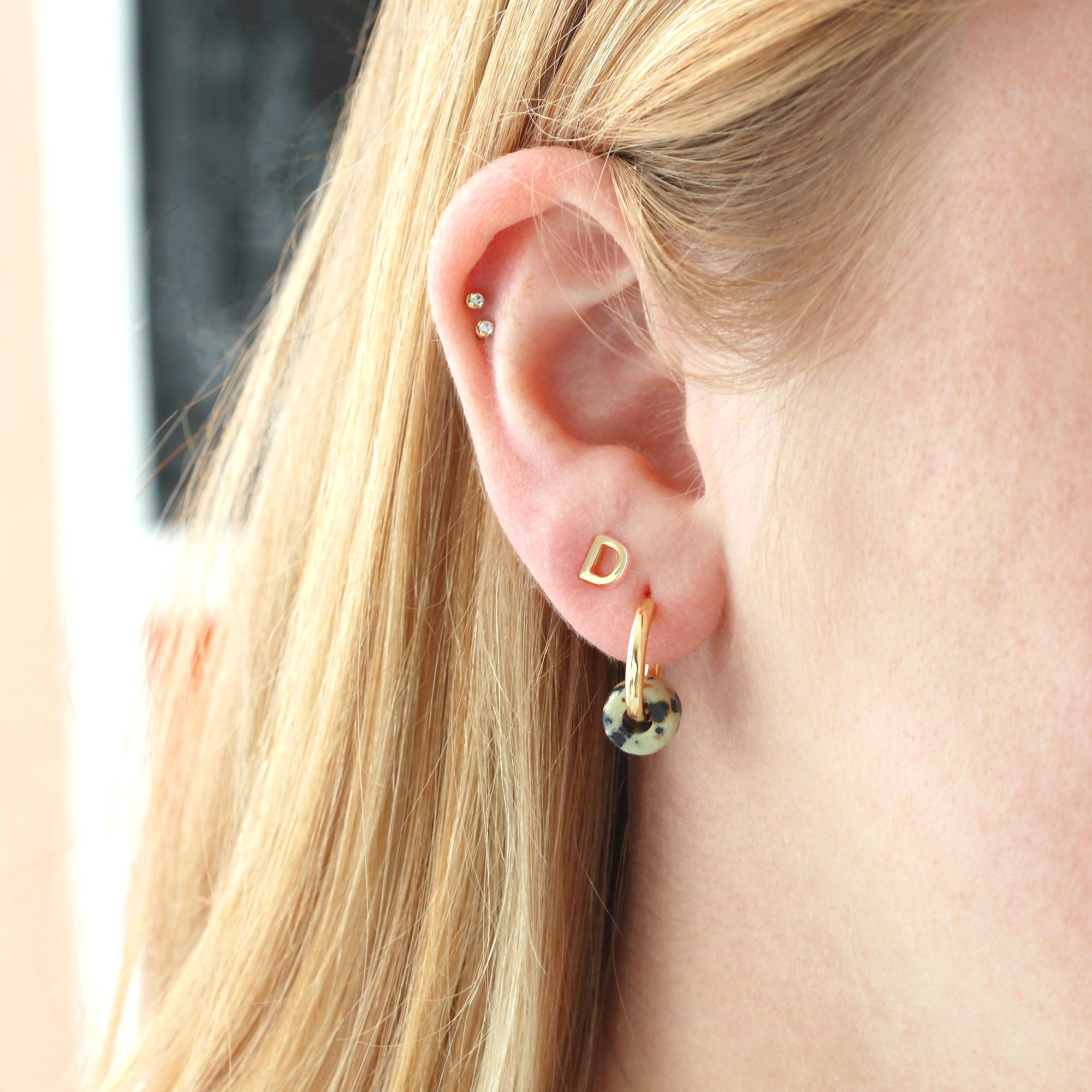Huggie Hoop Earrings with Gemstone Fun Pack