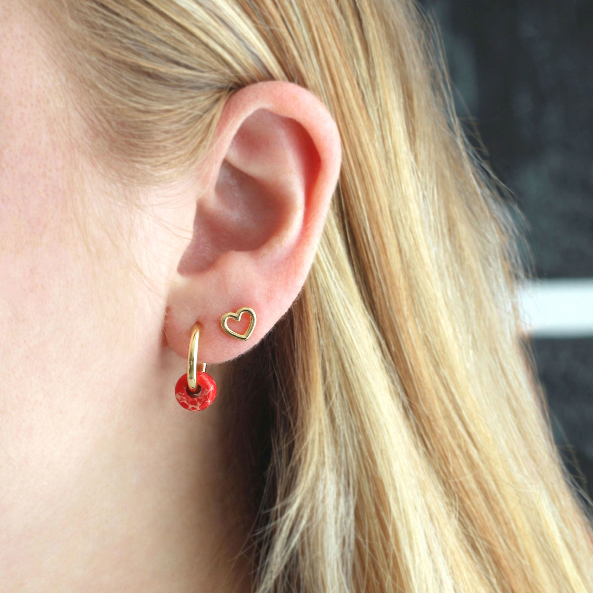 Huggie Hoop Earrings with Gemstone Fun Pack