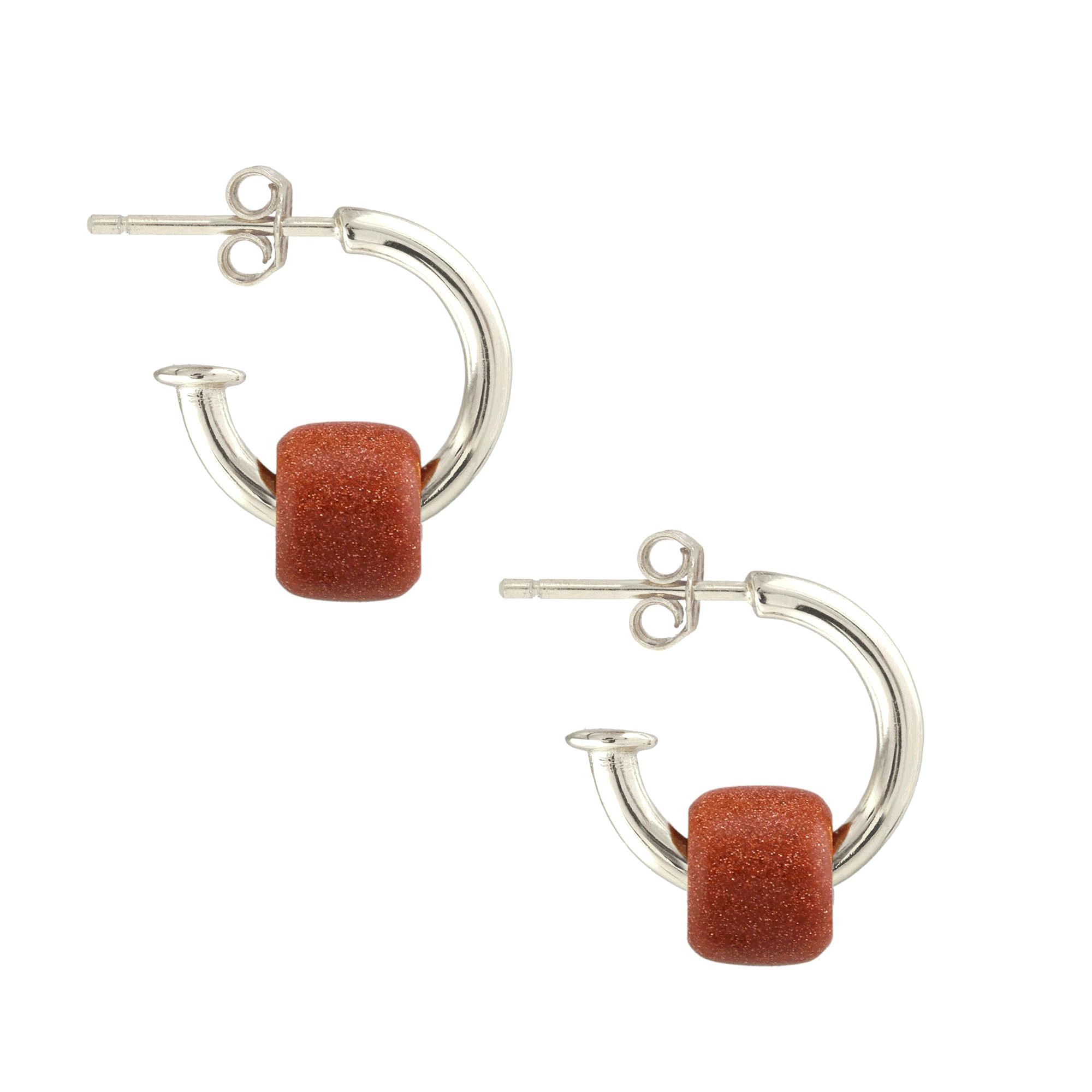 Huggie Hoop Earrings with Gemstone Fall Pack