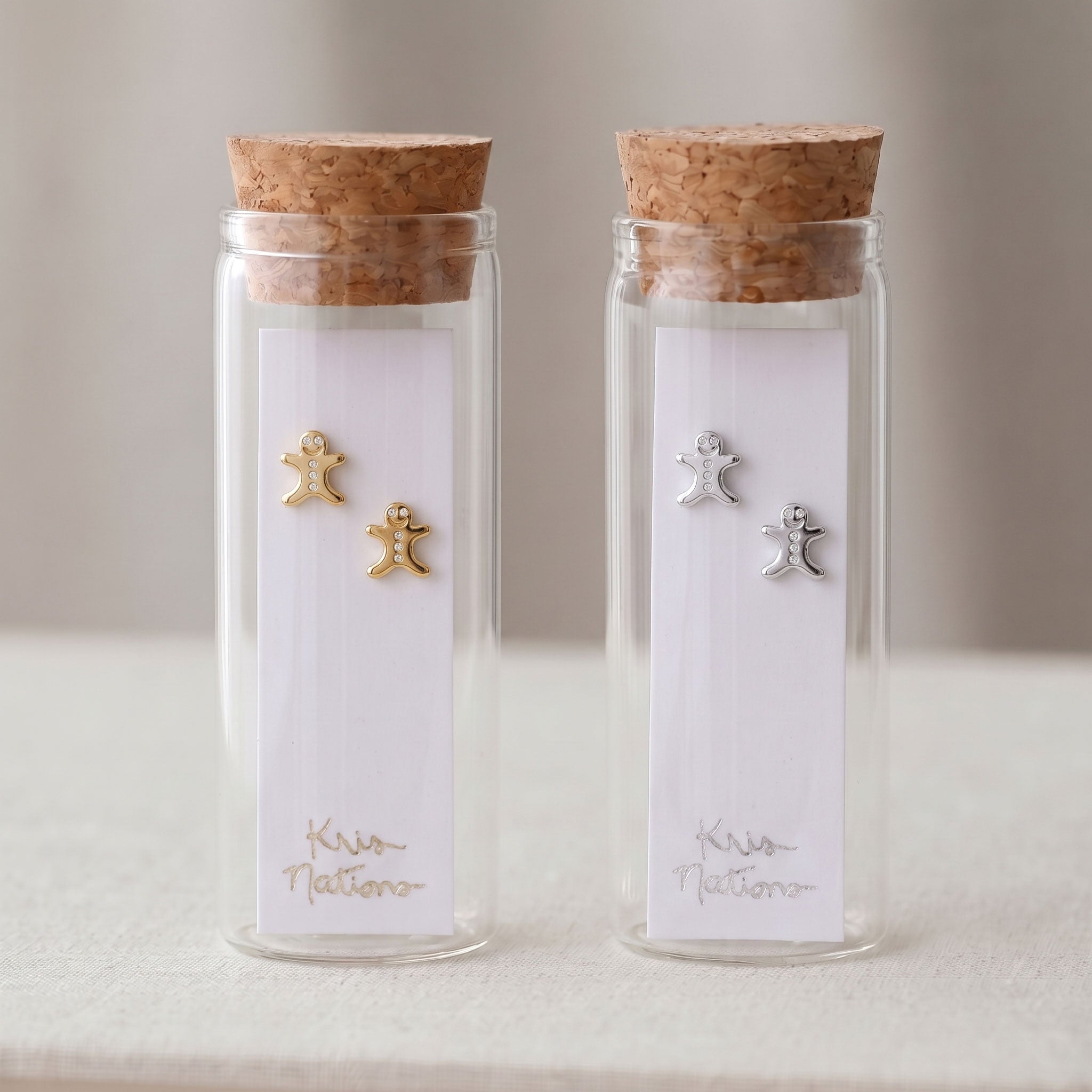 Gingerbread Man Stud Earrings
