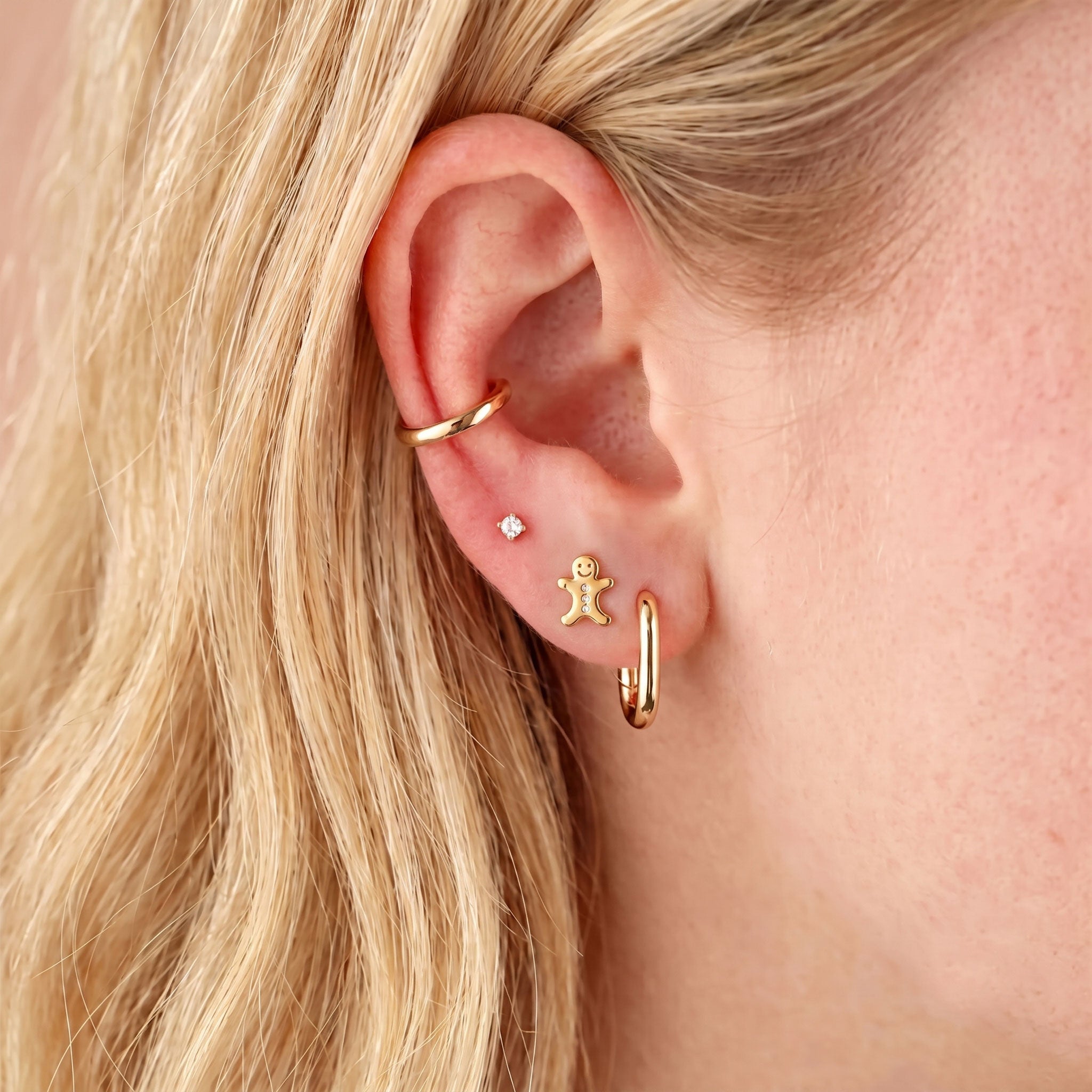 Gingerbread Man Stud Earrings