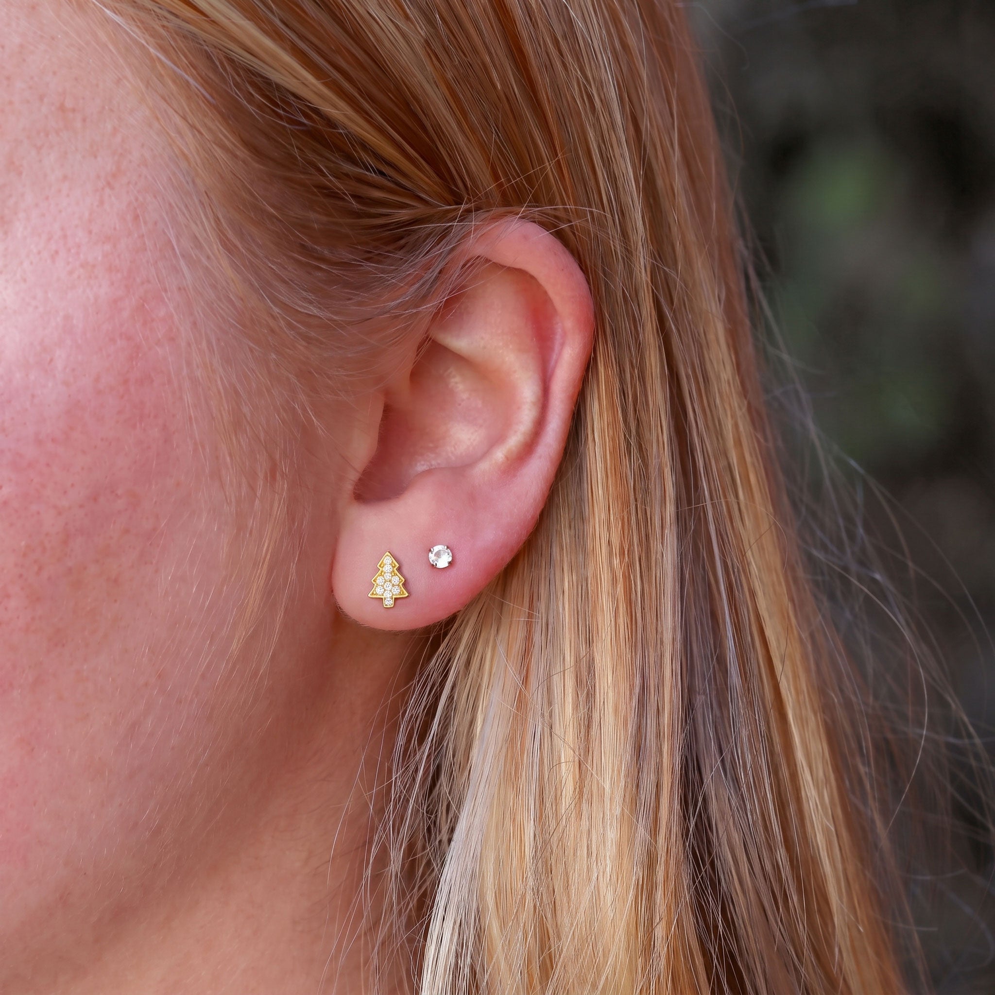 Christmas Tree Stud Earrings