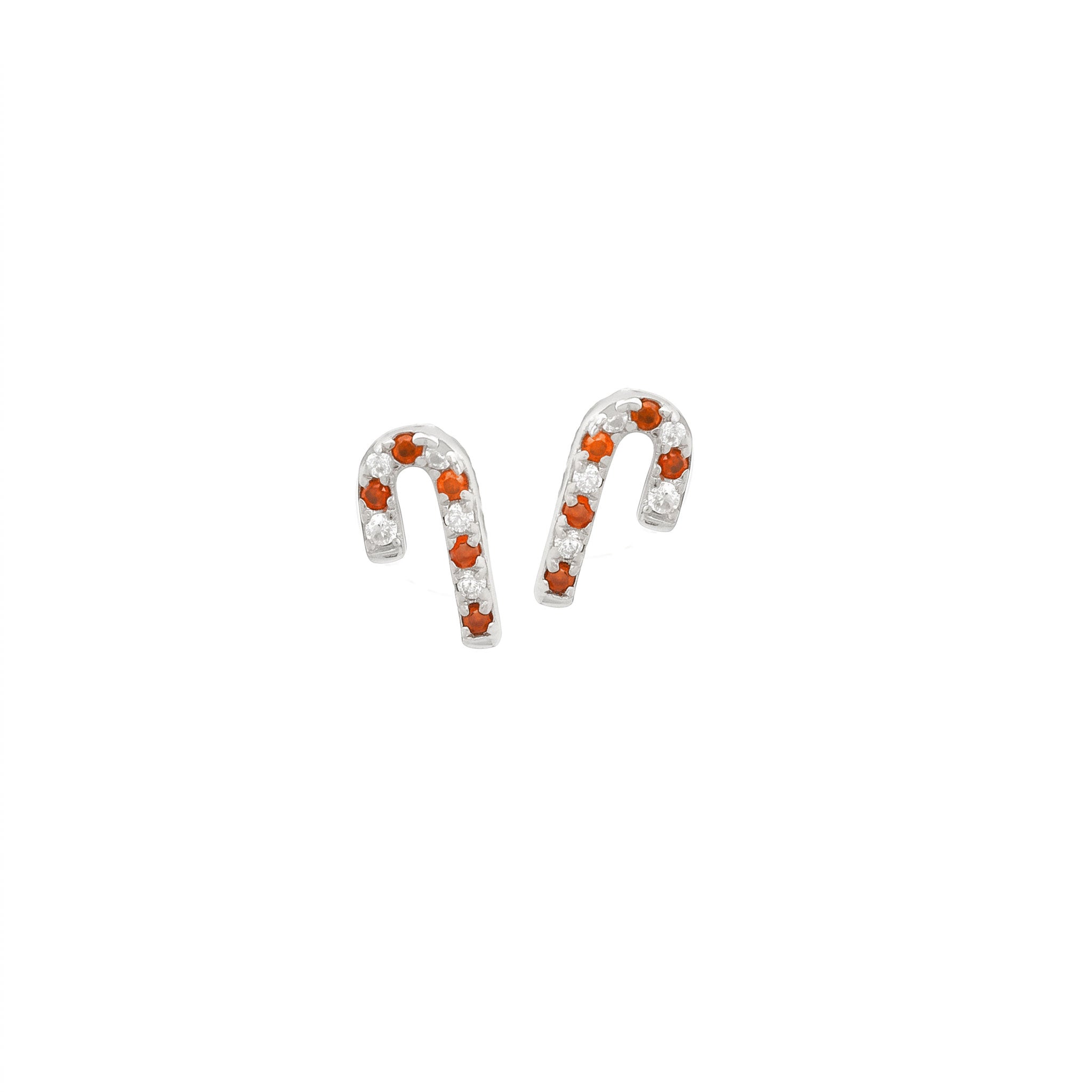 Candy Cane Stud Earrings