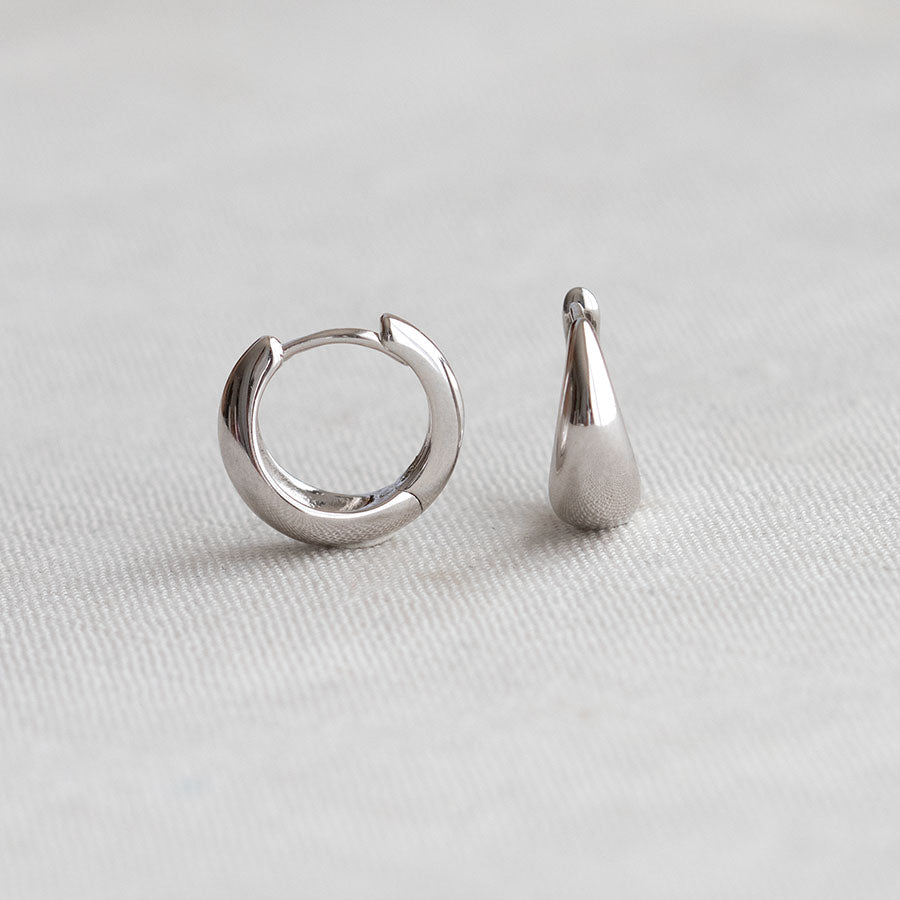 Tapered Huggie Hoop Earring