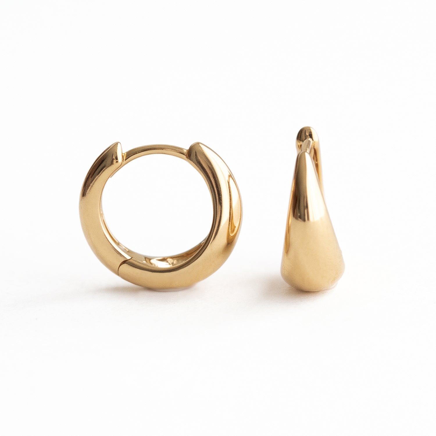 Tapered Huggie Hoop Earrings
