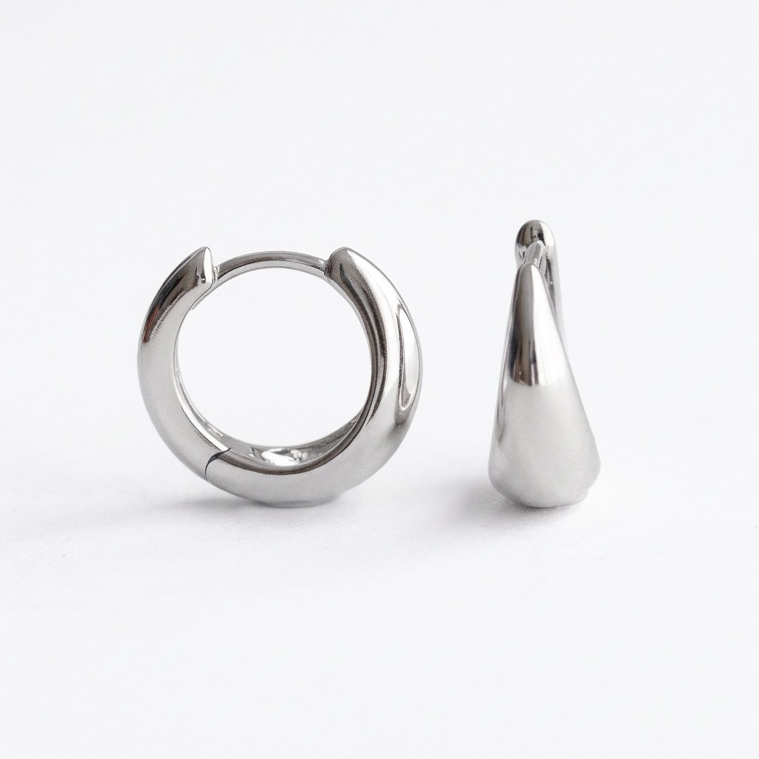 Tapered Huggie Hoop Earrings