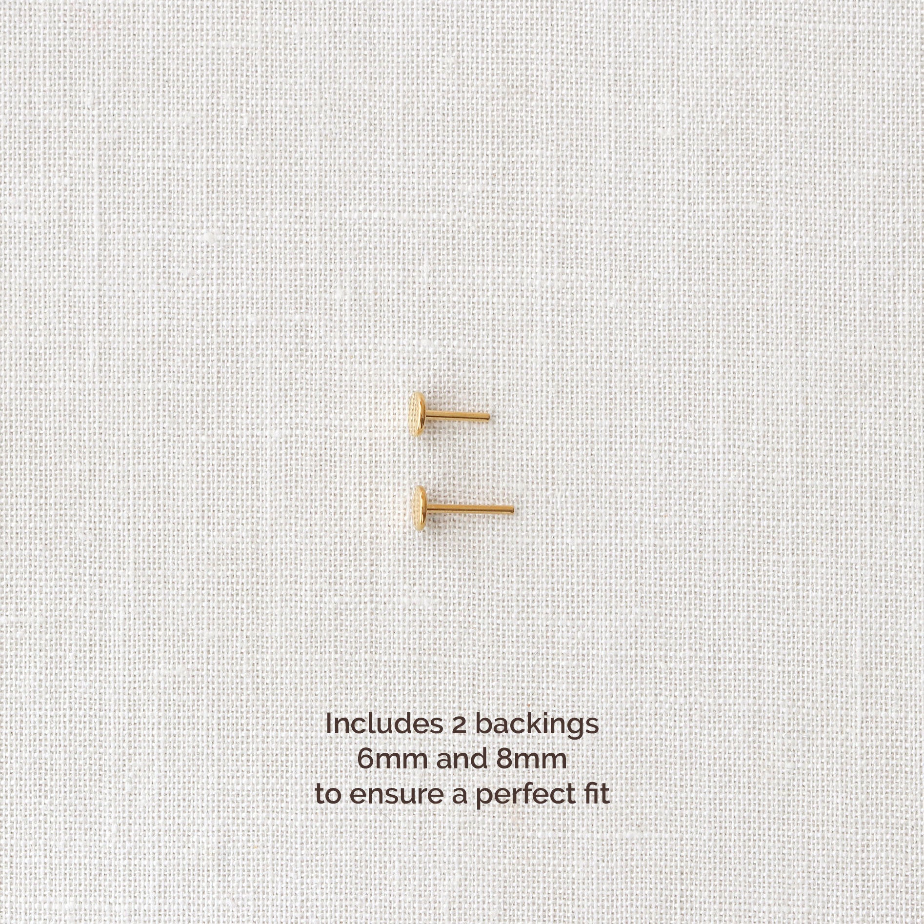Bar Titanium Flat Back Stud Earring