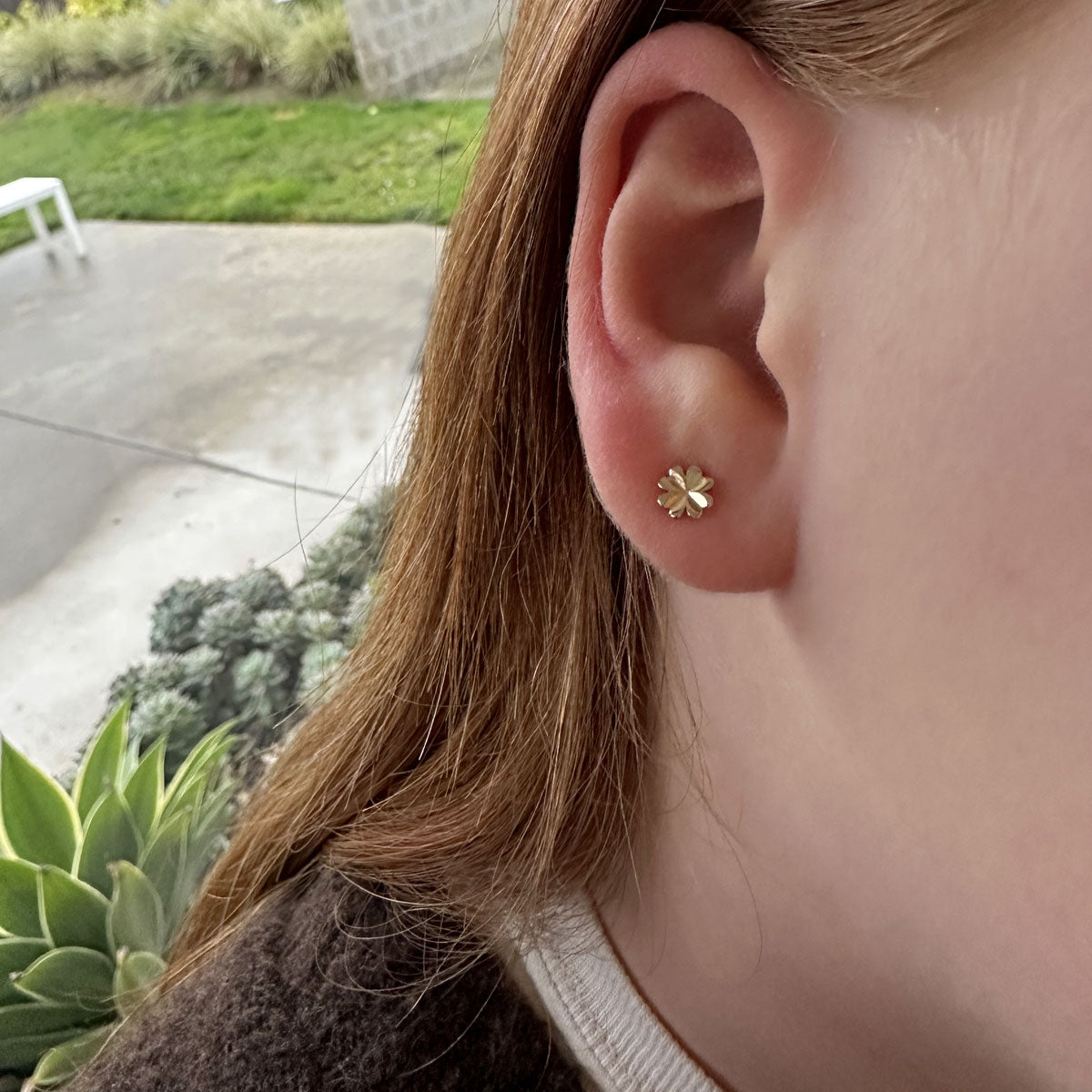 Four Leaf Clover Stud Earrings