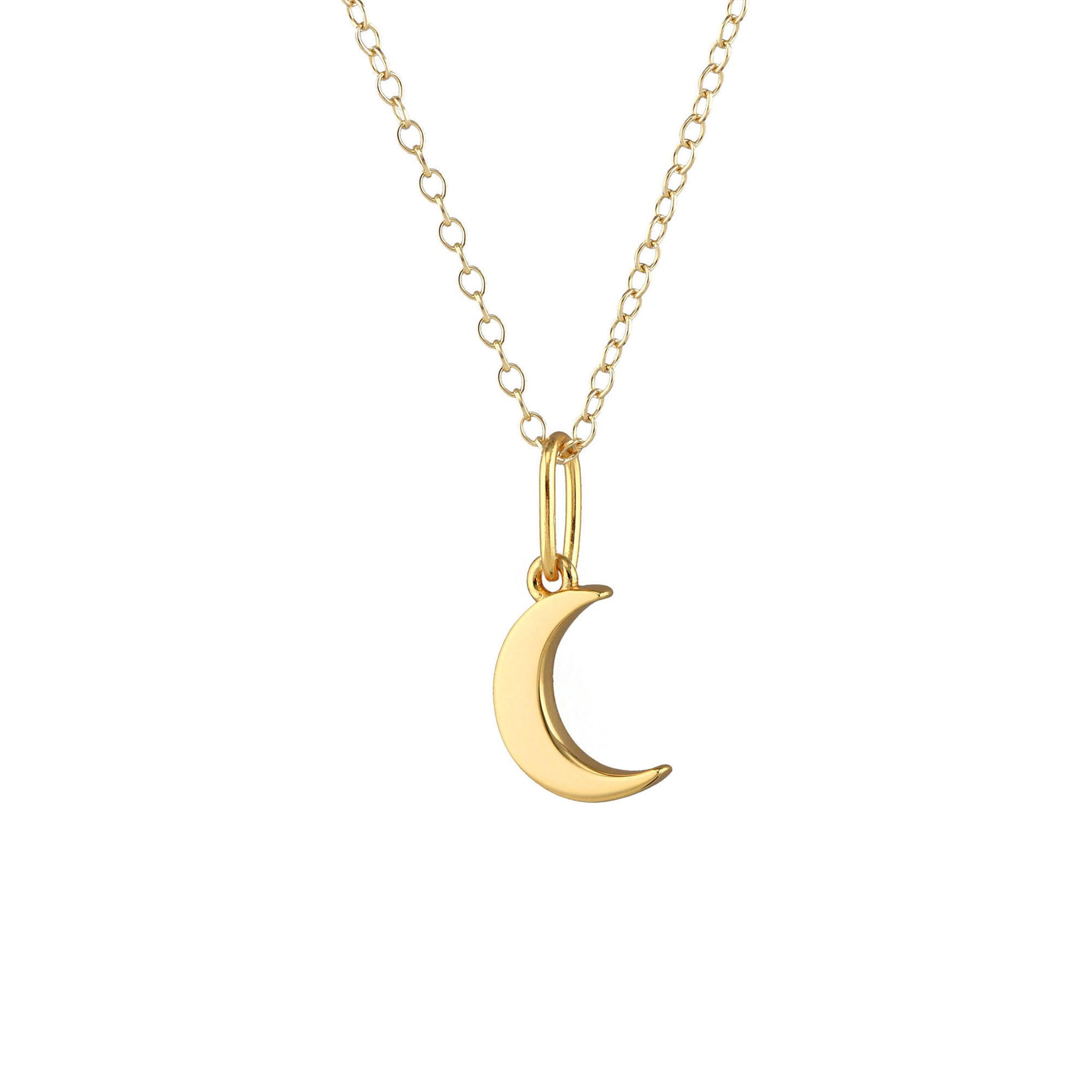 Crescent Moon Charm Necklace