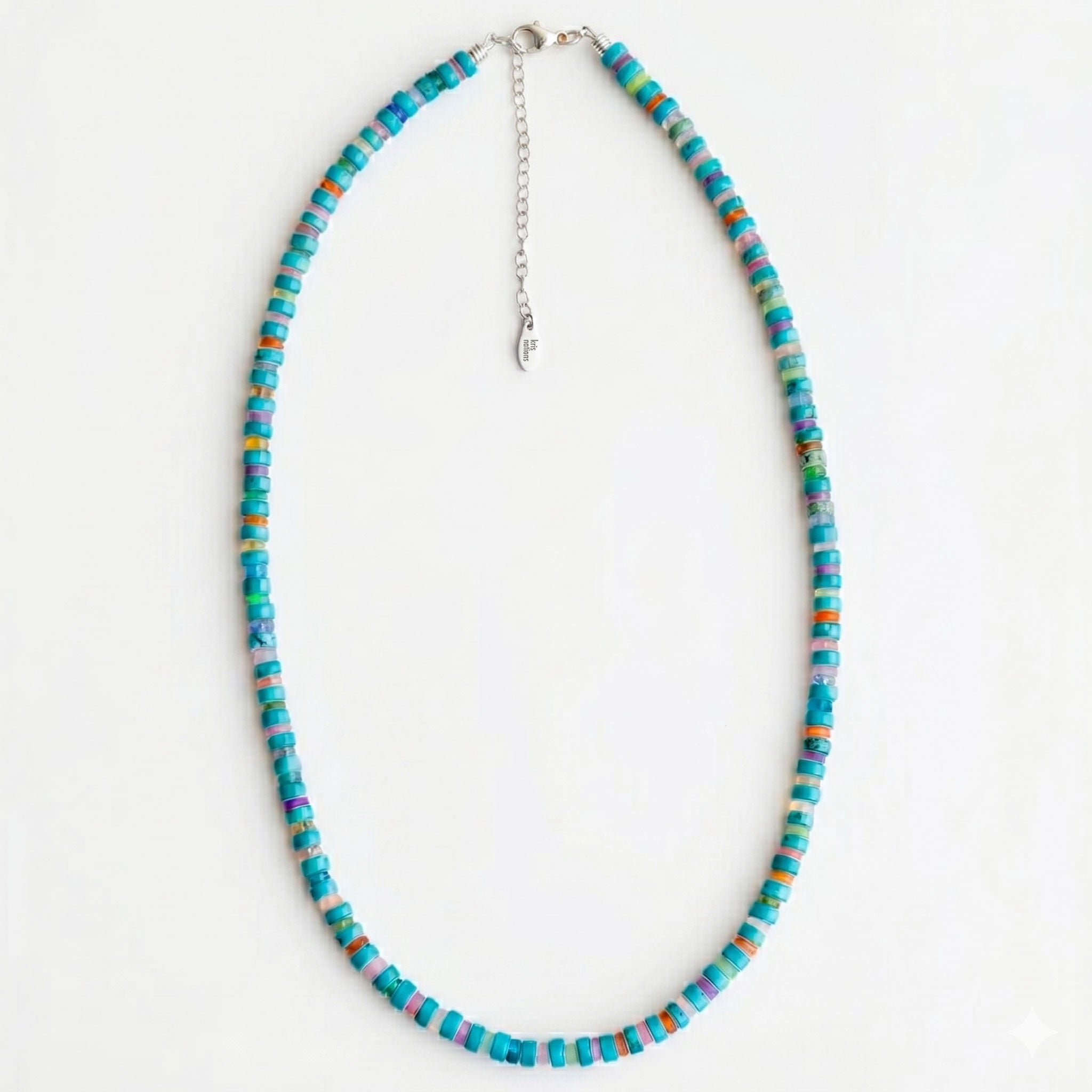 Turquoise and Multicolor Opal Necklace