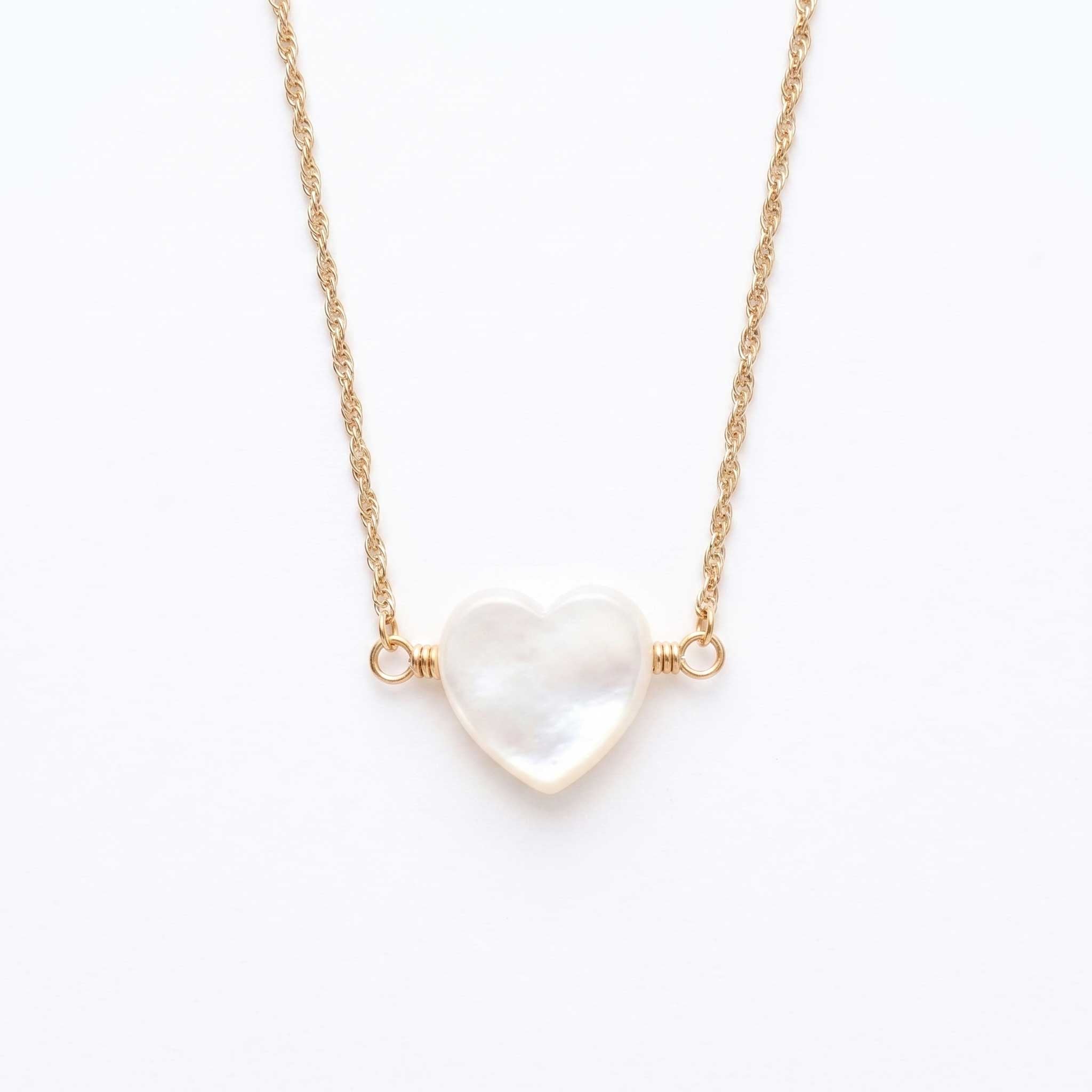 Mother of Pearl Heart Necklace