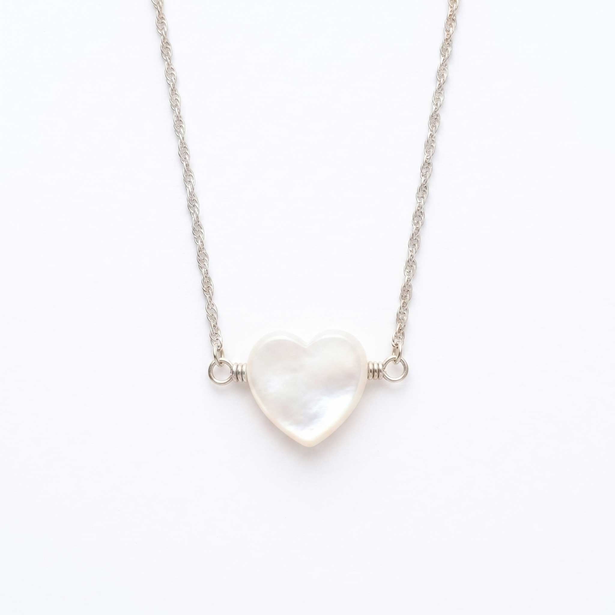 Mother of Pearl Heart Necklace