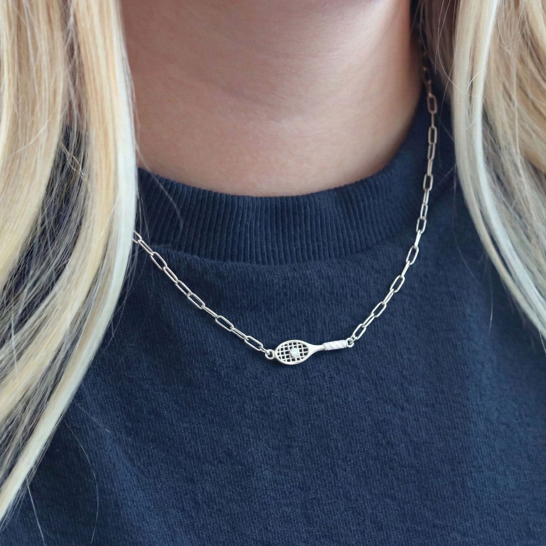 Tennis Racket Necklace
