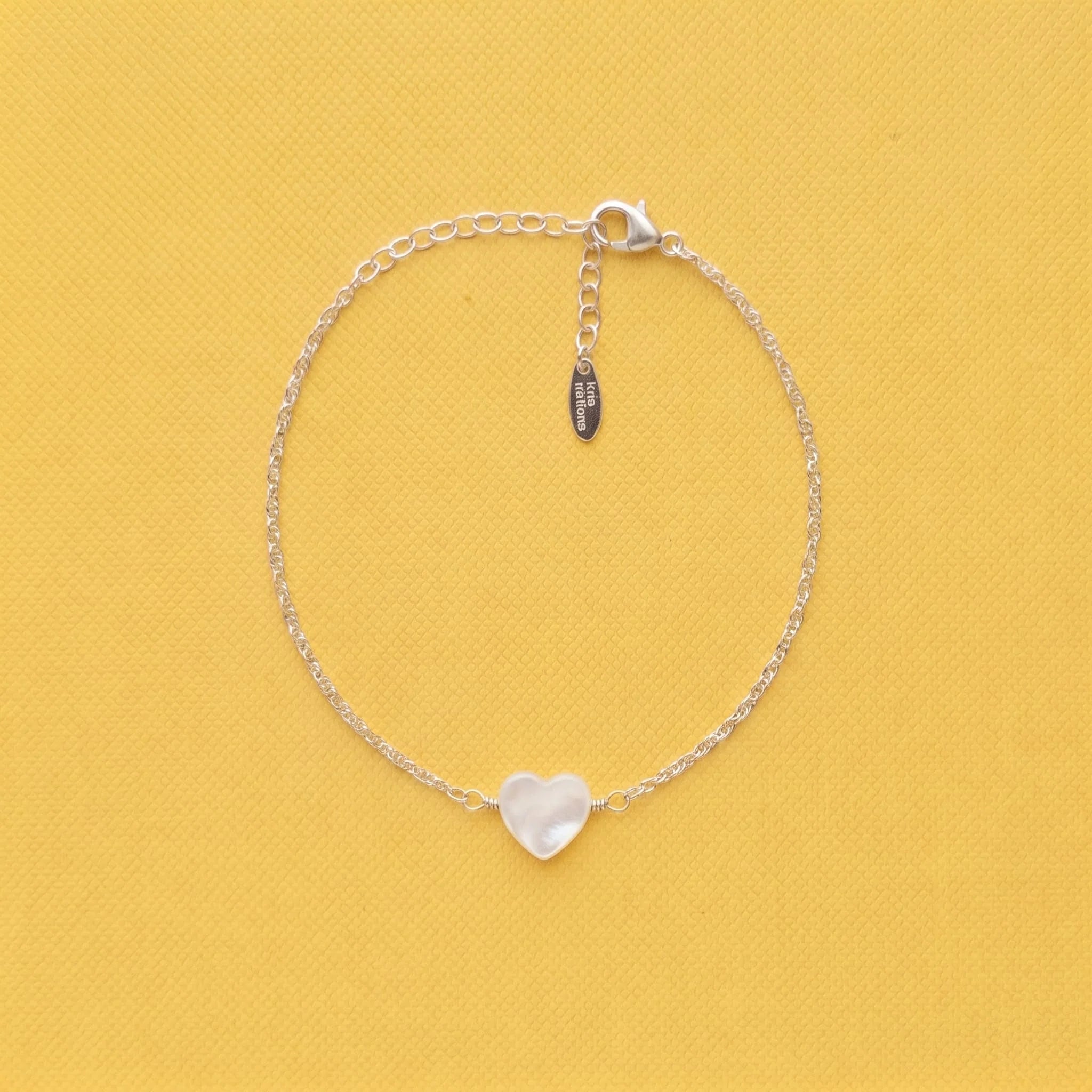 Mother of Pearl Heart Bracelet