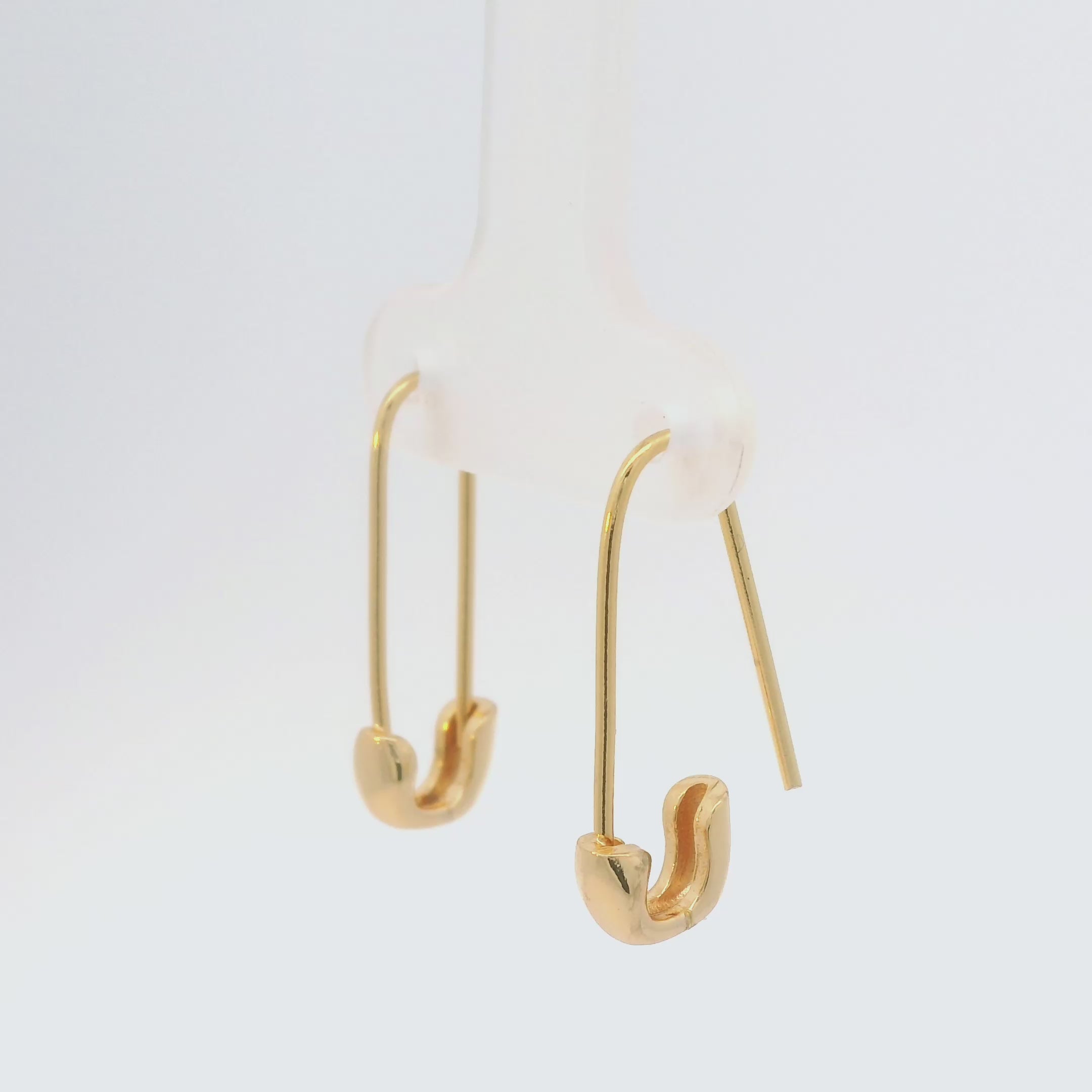 Safety Pin Hoop Earrings