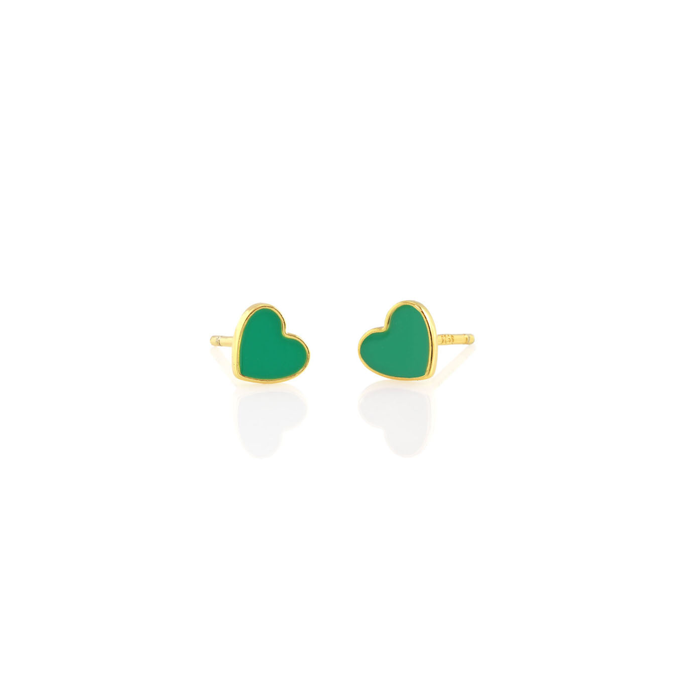 Petite Heart Enamel Stud Earrings
