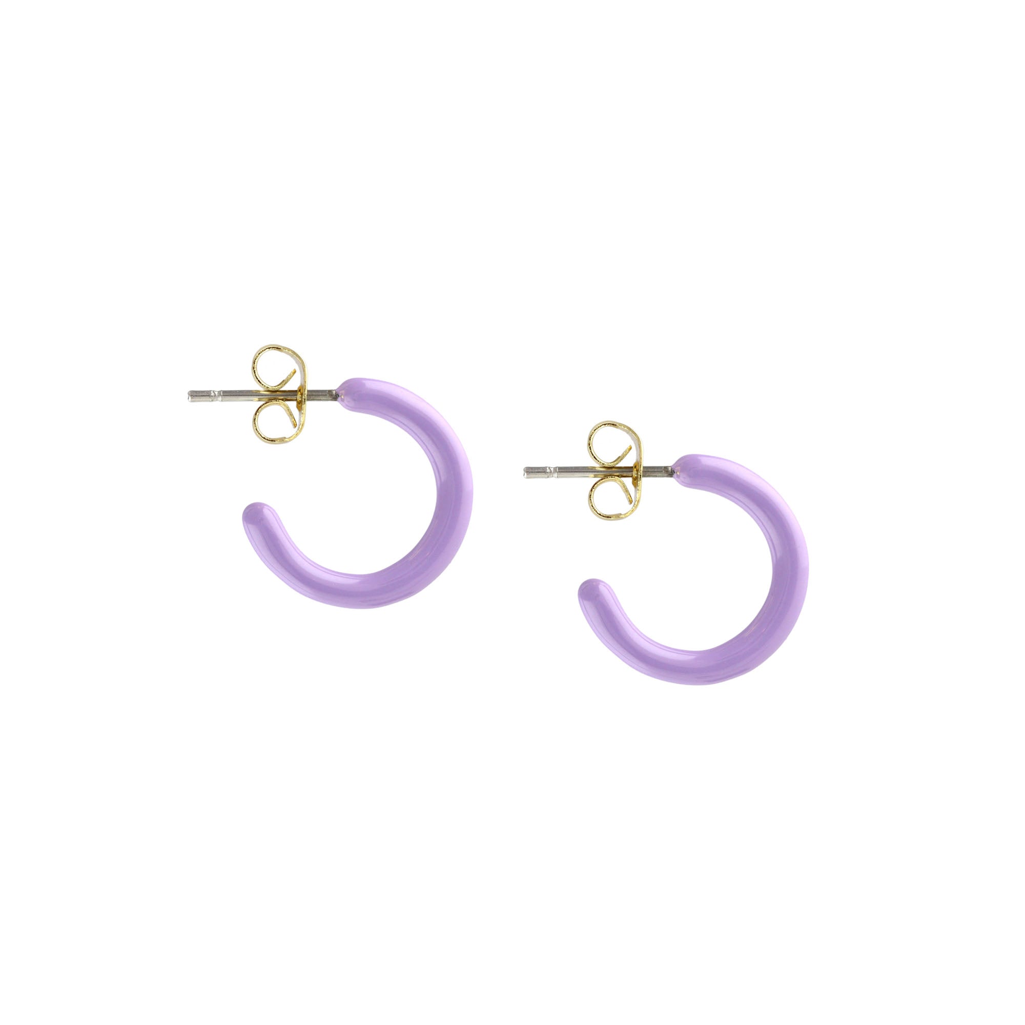 Petite Palette Enamel Post Hoop Earrings