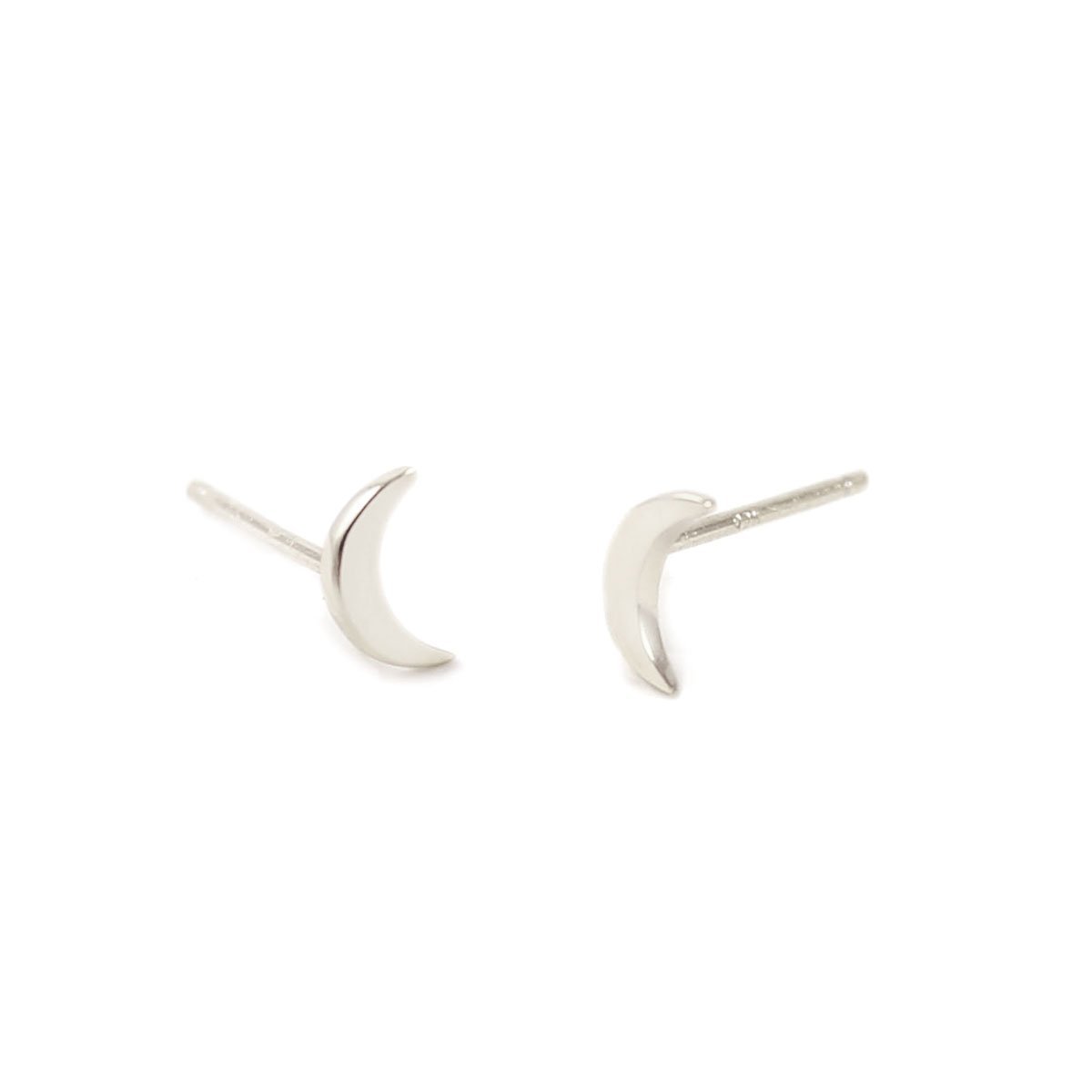 Crescent Moon Stud Earrings